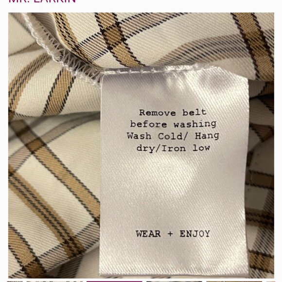 Mr Larkin Sille curtain plaid skirt and cami top set size small - Picture 6 of 11